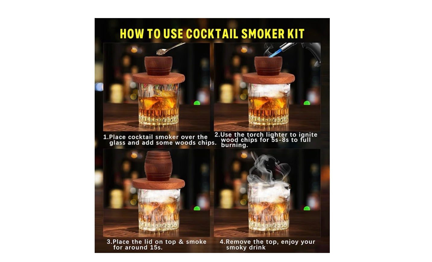 Cocktail Smoker Kit — Old Fashioned Drink Smoker
